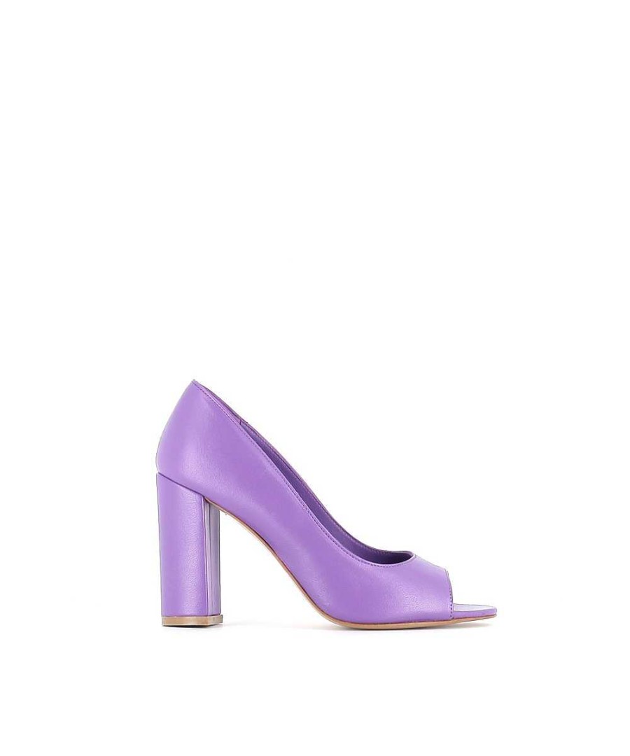 Osmose Escarpin Lydia Cuir Violet Bout Ouvert Best