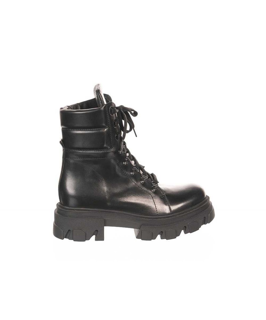 Osmose Bottine Rangers Cuir Noir A Lacets Facon Militaire Osmose Shoes, Wholesale