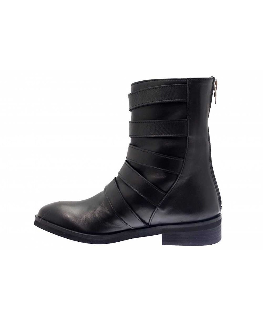 Osmose Black Bikers Chic Style A La French En Osmose Shoes: Boots Bout Rond Best