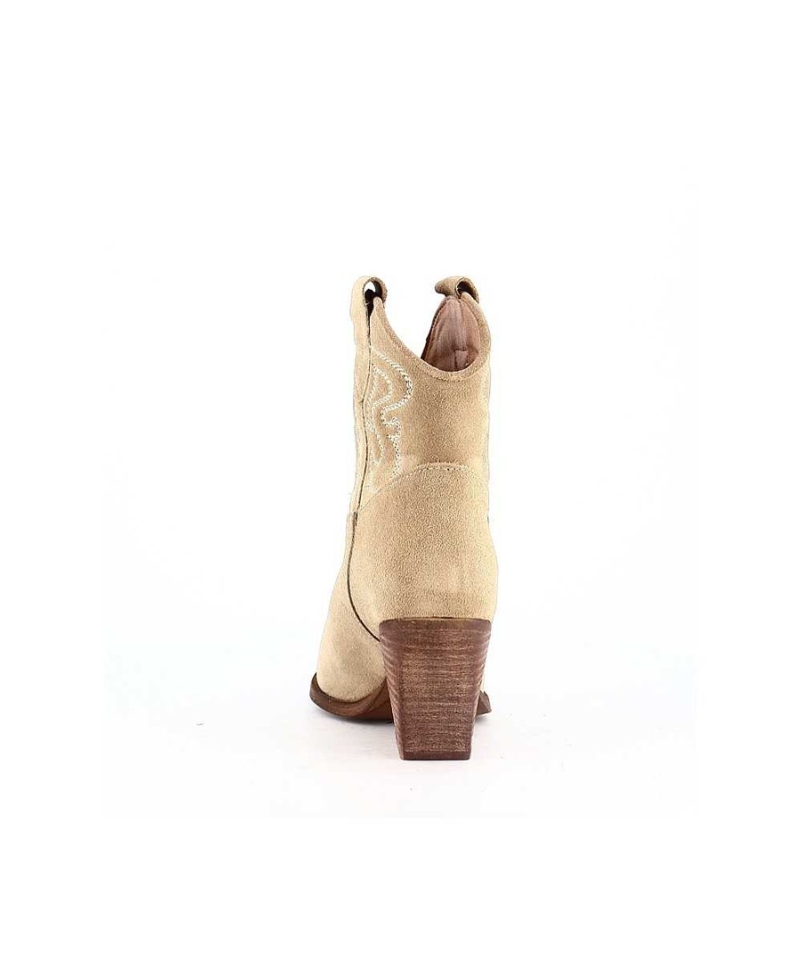 Osmose Boots Santiag India Daim Beige New