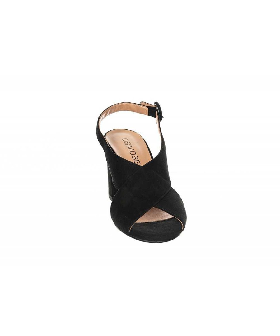 Osmose Sandales Cuir Daim Noir, Vous Seduiront Par Leurs Brides Entrelacees. Online