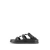 Osmose Sandale Zia Cuir Noir Clou Noir New