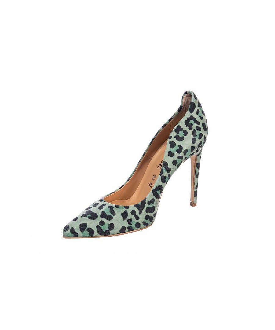 Osmose Soyez A La Pointe En Escarpin Femme Daim Leopard Vert Osmose Shoes New