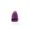 Osmose Mule Crystal Bout Carre Ouvert En Cuir Lisse Violet Matelasse Hot