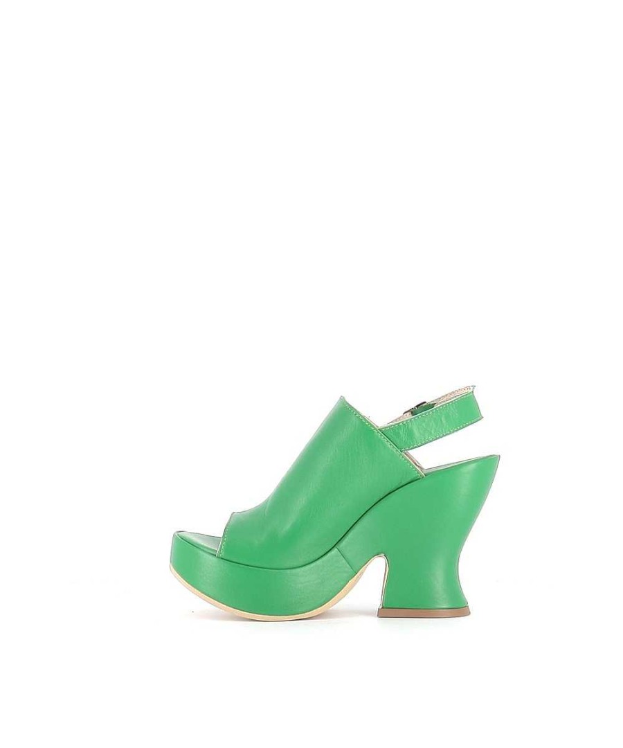 Osmose Sabot Sandale Wave Cuir Vert Hot