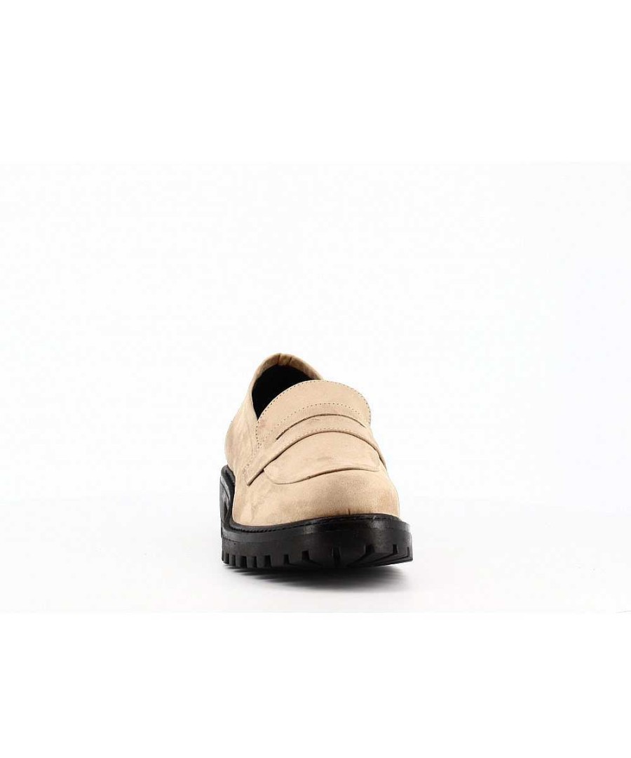 Osmose Mocassin Beige Tissu Facon Daim Online