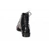 Osmose Bottine Clara : Croco Cuir Noir Cloute A Lacets Wholesale