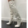 Osmose Cuissarde A Talon Raya Cuir Blanc Ecru Hot