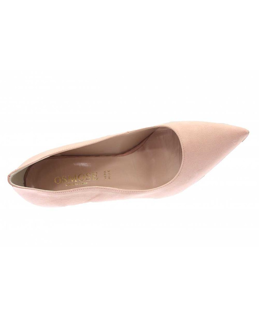 Osmose L'Escarpin Femme A Vague Daim Rose Poudre Osmose Shoes Paris A Petit Talon Best