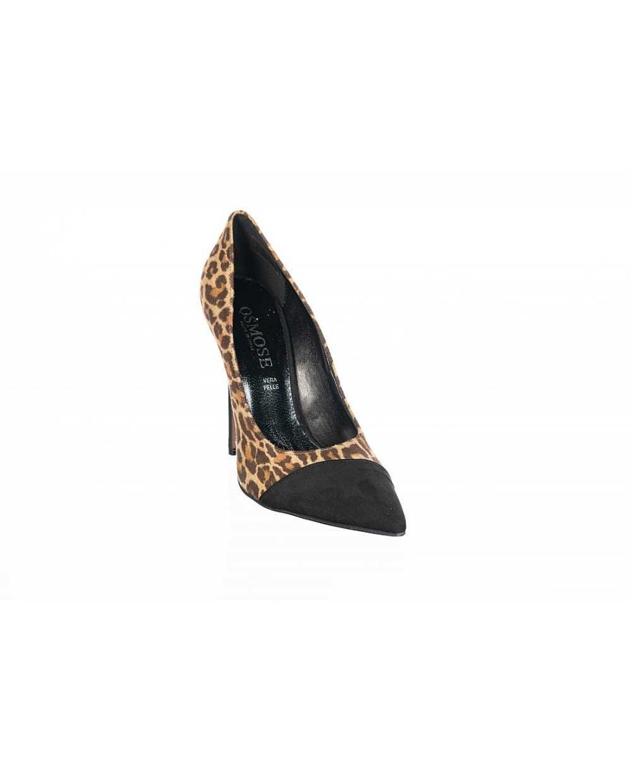 Osmose Soyez La Lionne Chic En Escarpin Effet Daim Duo Leopard & Black Osmose Clearance