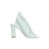 Osmose Sandale Moderne Signee Osmose : Mule Cuir Bleu Pastel A Talon Bloc. Best