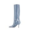 Osmose Botte Sunny Cuir Bleu Denim Effet Croco Online