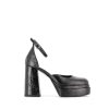 Osmose Escarpin Vera Plateforme En Cuir Vegan Noir Clearance