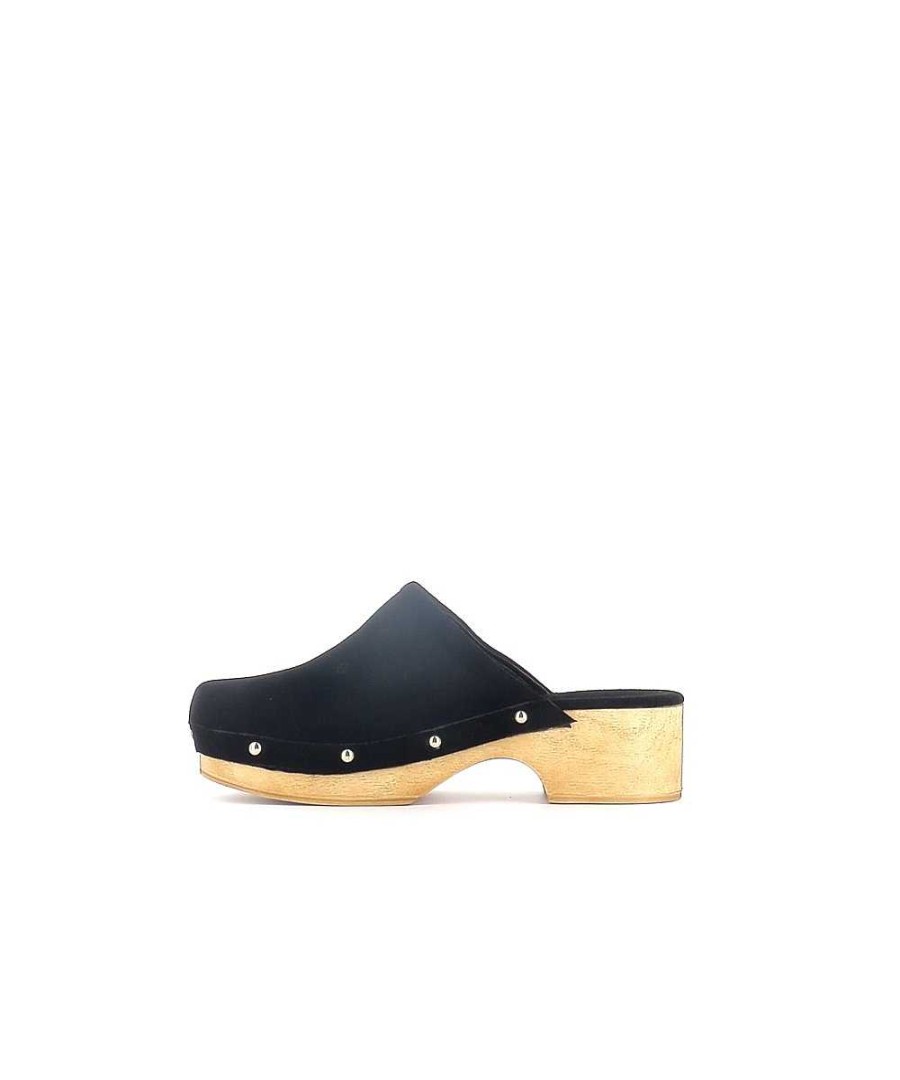 Osmose Mules Sabot Vivi Daim Noir Wholesale