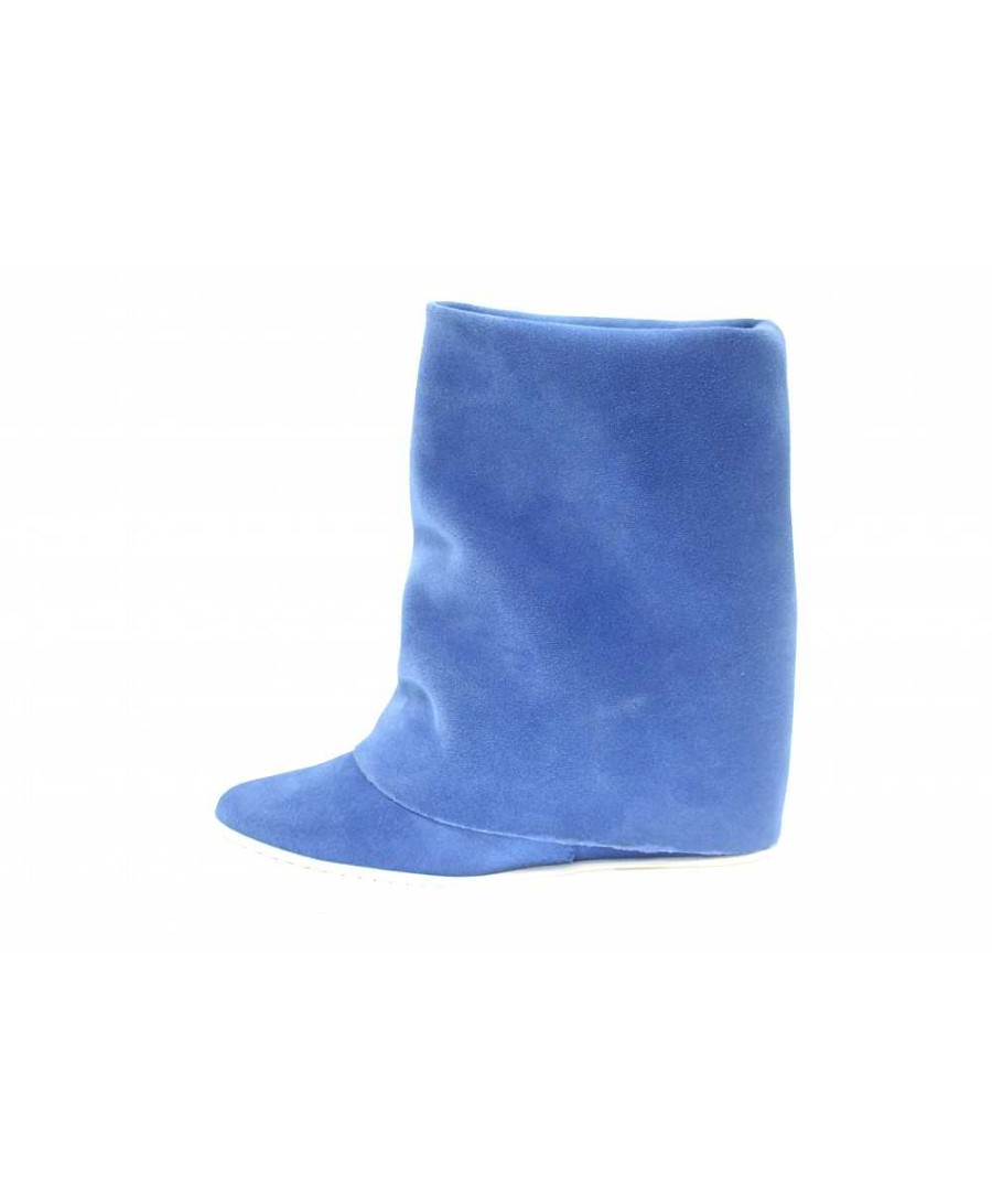 Osmose Fraicheur & Tendance Sur La Bottine Compensee Daim Bleu Osmose Shoes Best