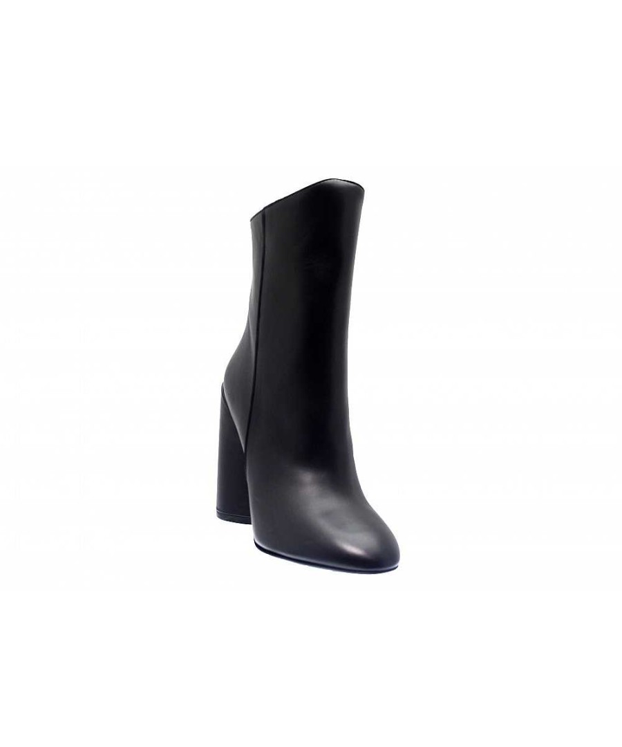 Osmose Feminite Tout En Style: Bottine Cuir Noir A Bout & Talon Rond Osmose Online