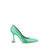 Osmose Escrpin Huda Cuir Vert Metal New