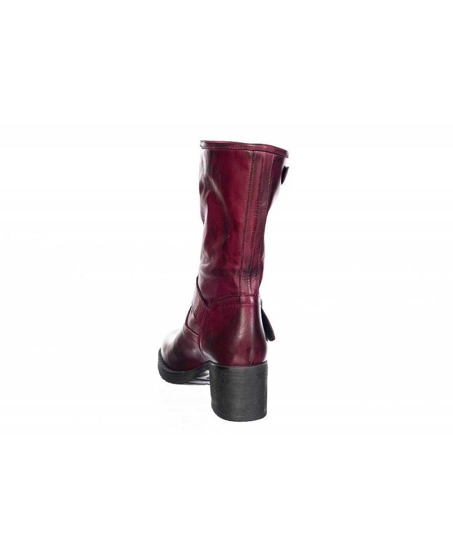 Osmose Bottine Sur Une Decoupe En Cuir Bordeaux, Couleur Phare De Cet Automme - Hiver Pour Illuminer Votre Feminite. Online