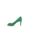 Osmose Escarpin Rime Daim Vert A Talon Fin Best