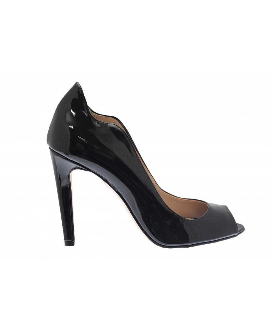 Osmose Chic & Black Attitude @Osmose_Shoes: Escarpin Vague Ajoure Verni Noir Hot