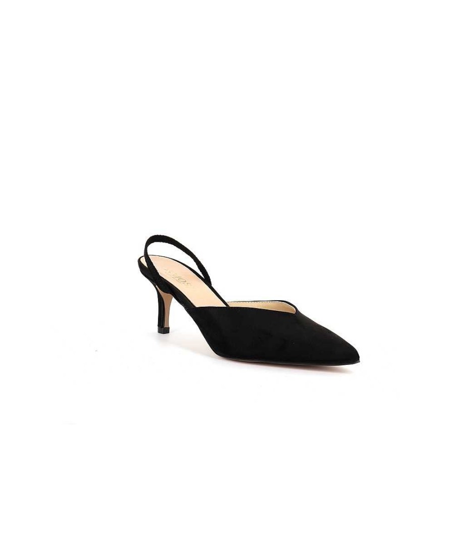 Osmose Lilou Escarpin Daim Noir Sling Back Best