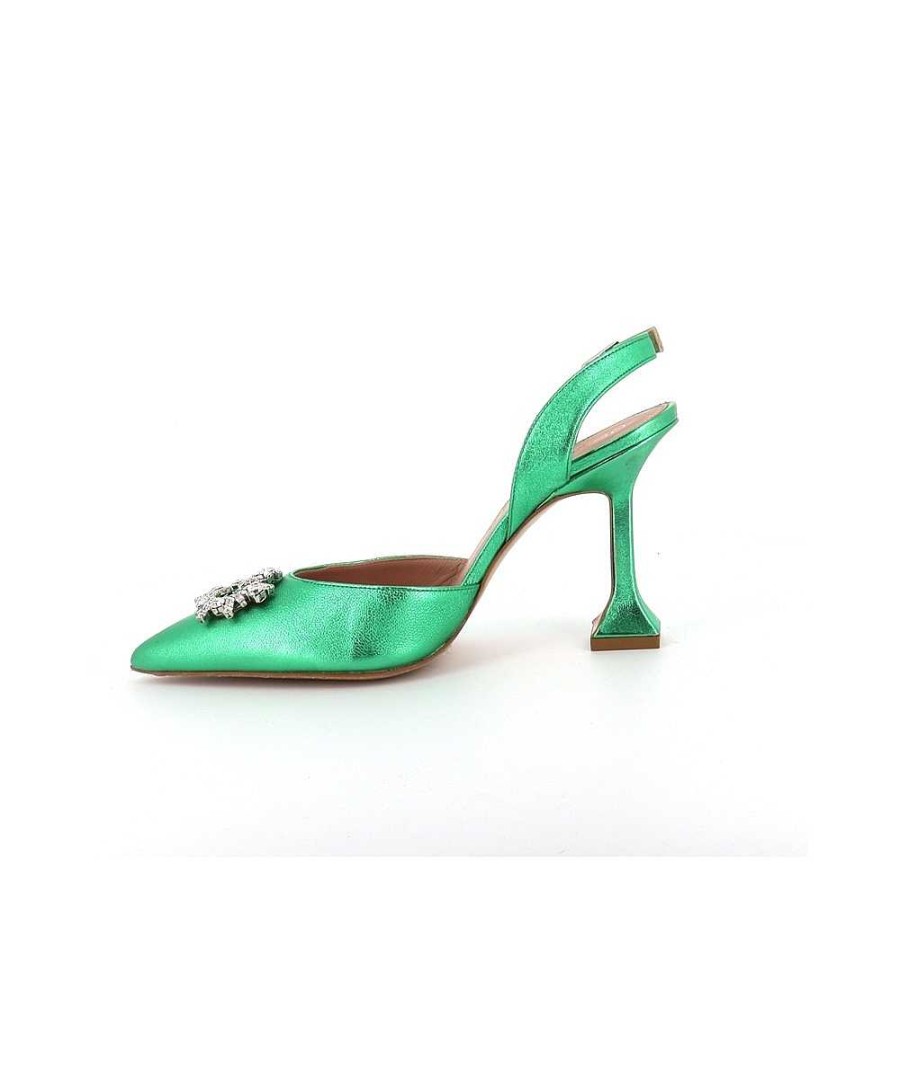 Osmose Escarpin Mimi Cuir Vert Clearance