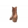 Osmose Bottine Tiag Santiag En Cuir Camel Avec Une Couche D'Argente Made In Italy A Prix Canon Hot