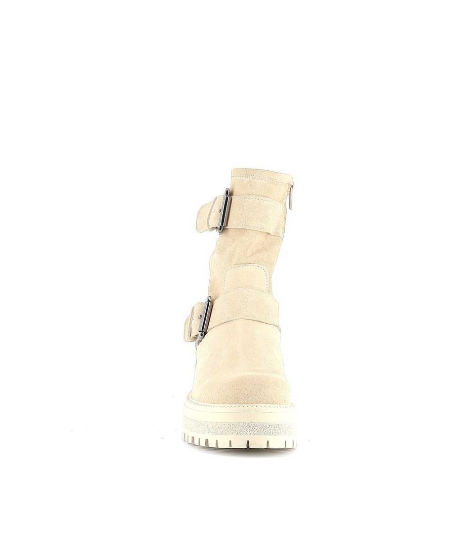 Osmose Boots Gemma Motarde Daim Beige Hot