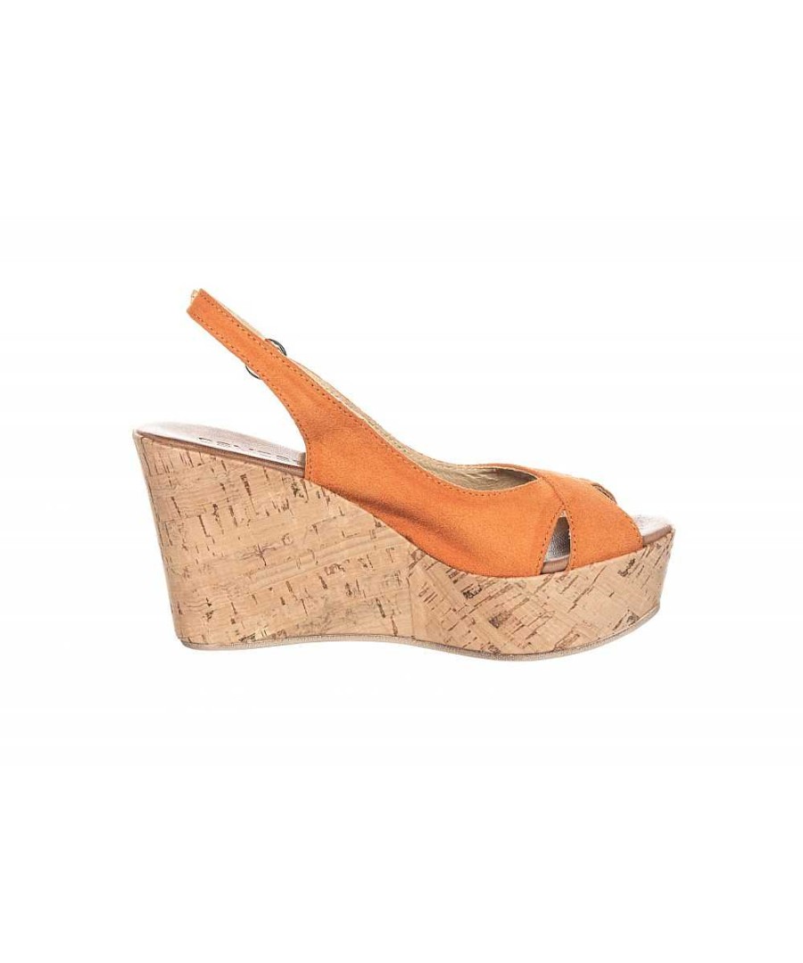 Osmose Sandale Compensee Femme 2020 Cuir Daim Orange, Osmose Shoes Paris. Best