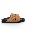 Osmose Bibi Sandale Plate Cuir Beige Et Semelle Noir Online