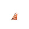 Osmose Sandale Femme Lamine Orange A Talon Carre Prix Canon, Made In Italy Best