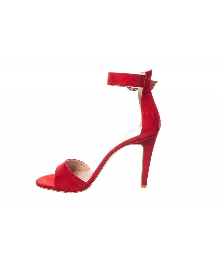 Osmose Sandale : Daim Rouge A Bride & Talon Fin Hot