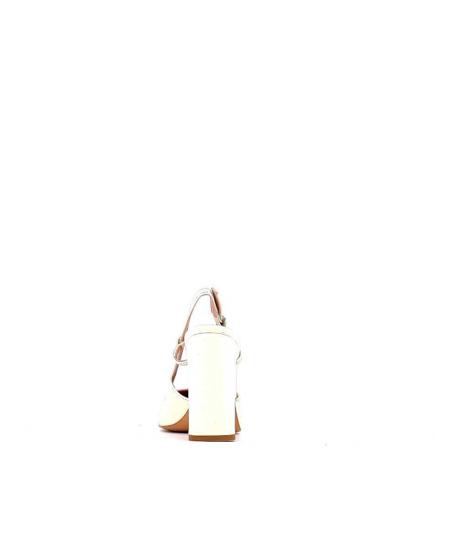 Osmose Escarpin Wanda Cuir Blanc Casse Hot