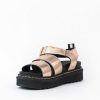 Osmose Sandale A Bandes Cuir Lamine Rose, Signee Osmose Couture Paris. Hot