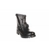 Osmose Boots Bikers Motarde Cuir Noir & Clou Noir, Osmose Shoes Paris. Online