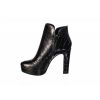 Osmose Bottine Femme Croco Noir A Talon Carre Chic & Confort A Prix Canon! Hot