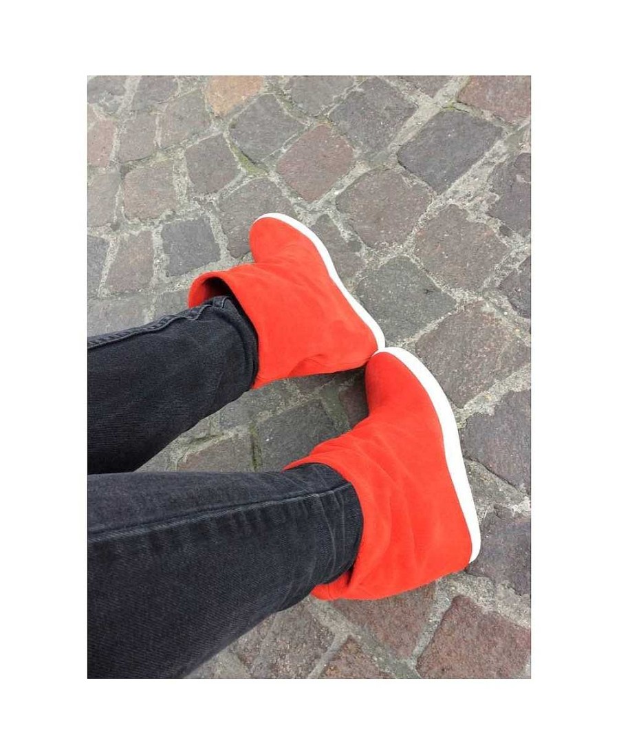 Osmose Nouvelle Ligne De Compensee Daim Rouge Sport Chic Osmose Shoes Paris Online