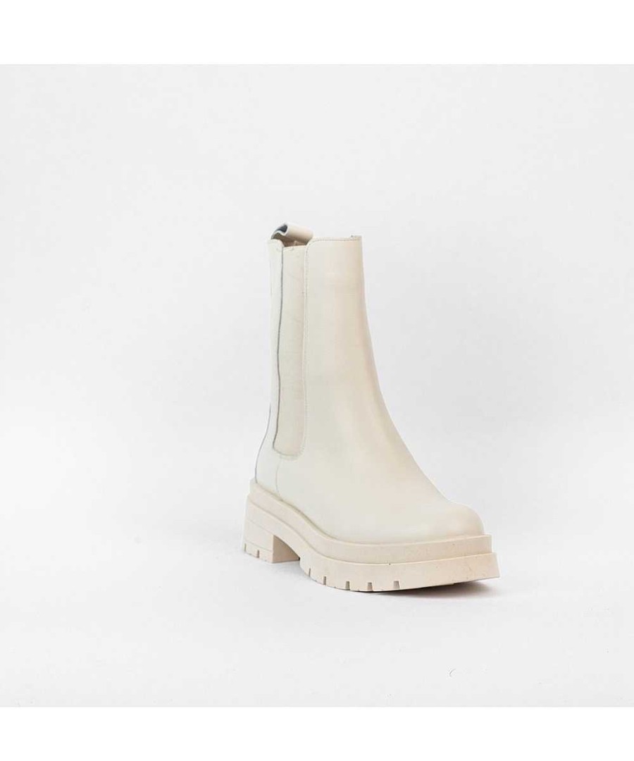 Osmose Bottine Cuir Lisse Beige Chelsea, Signee Osmose Shoes Paris. Wholesale