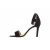 Osmose Habillez Noir En Osmose Shoes: Sandale Daim Noir Bride A Petit Talon Best