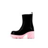 Osmose Bottines Joy Cuir Noir A Semelle Rose Clearance