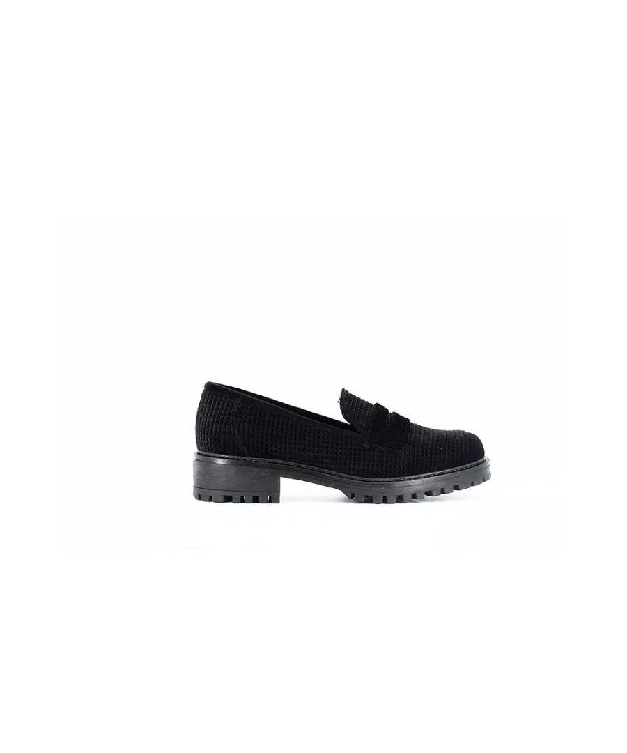 Osmose Mocassin Velour Noir Imprime Clearance