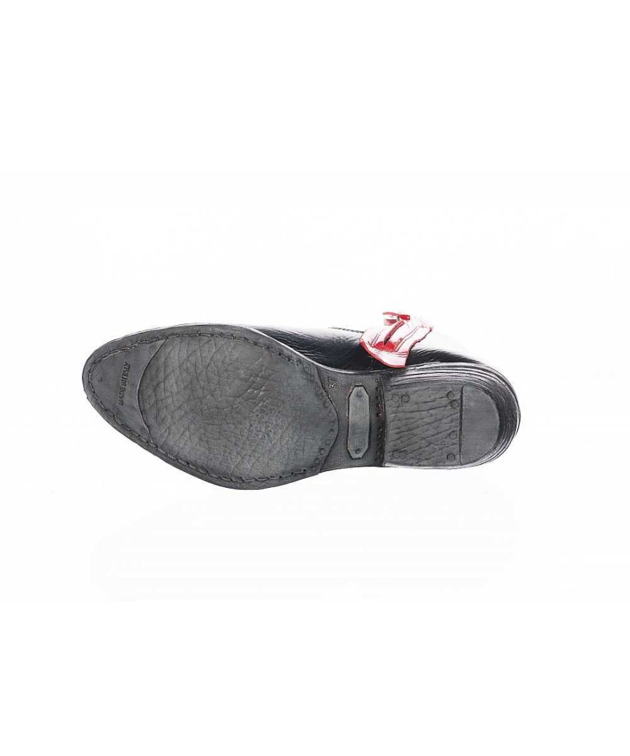 Osmose Bottine Tiag : Cuir Noir Surpique Rouge New