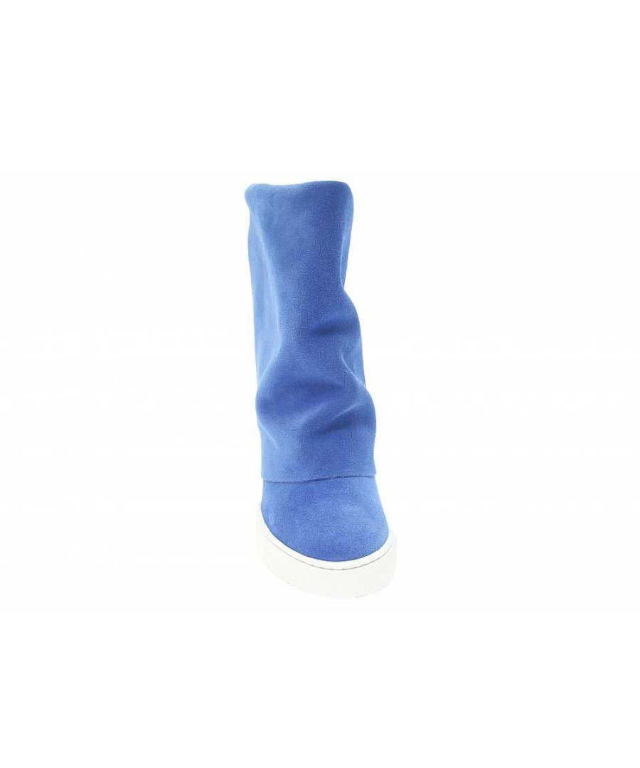 Osmose Fraicheur & Tendance Sur La Bottine Compensee Daim Bleu Osmose Shoes Best