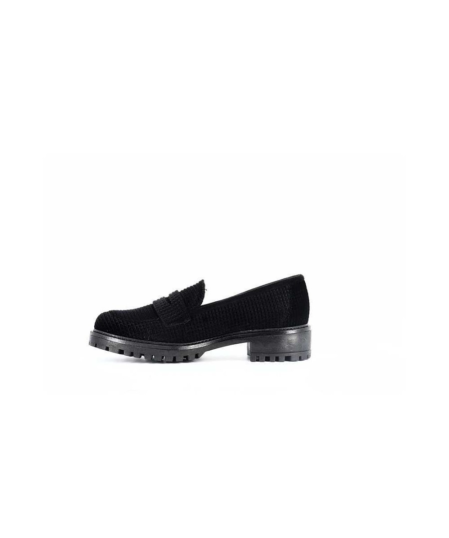 Osmose Mocassin Velour Noir Imprime Clearance