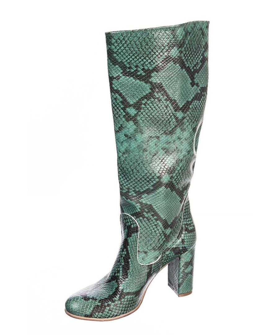 Osmose Shoesez La Touche De Vert En Python Sur La Derniere Botte Osmose Shoes Best