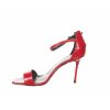 Osmose Sandale Femme Effet Croco Rouge A Talon Signee Osmose Shoes Paris Hot