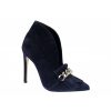 Osmose Feminite & Tendance En Bottine A Talon Frangee Daim Bleu Osmose Shoes Online