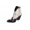 Osmose Nouvelle Bottine Tiag Femme Bi Matiere Cuir Noir & Python Beige Osmose Wholesale