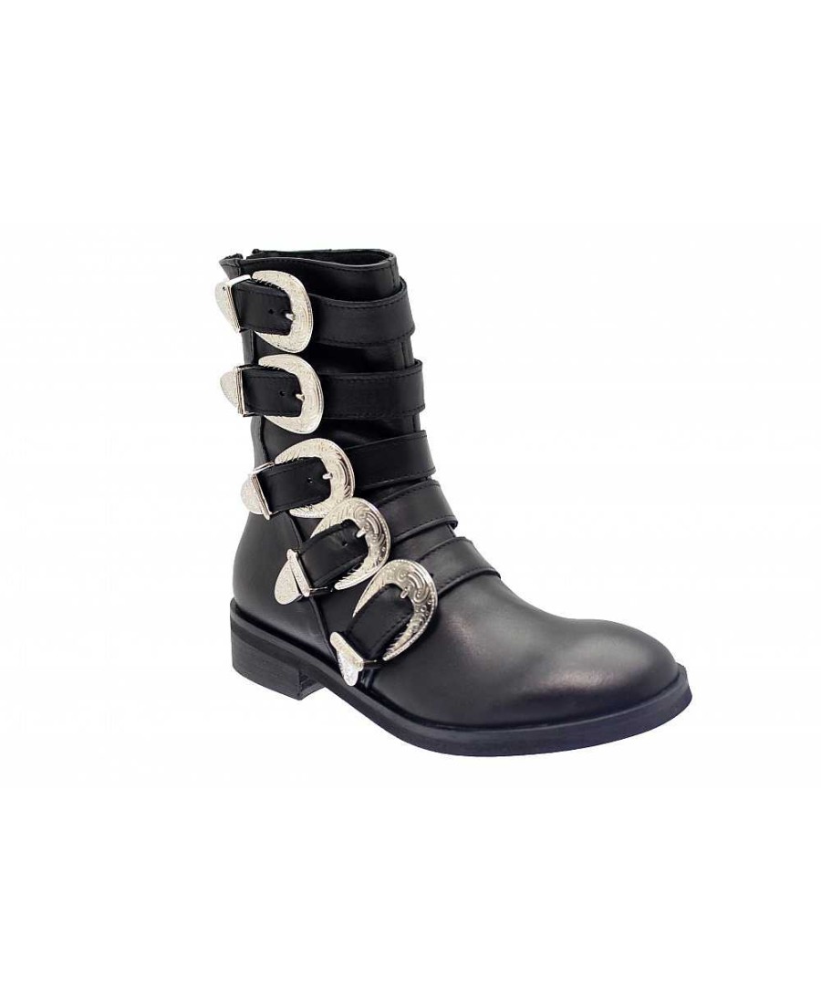 Osmose Black Bikers Chic Style A La French En Osmose Shoes: Boots Bout Rond Best