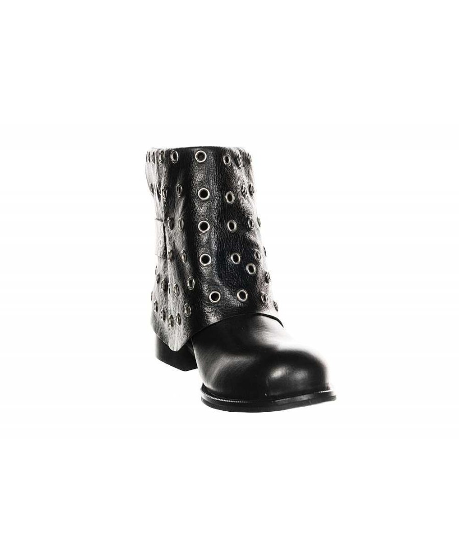 Osmose Saison 2020 : Bottine En Cuir Noir A Rivet, Osmose Shoes Paris. Clearance